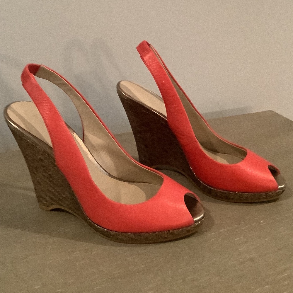 Elie Tahari wedge, slingback, sandals